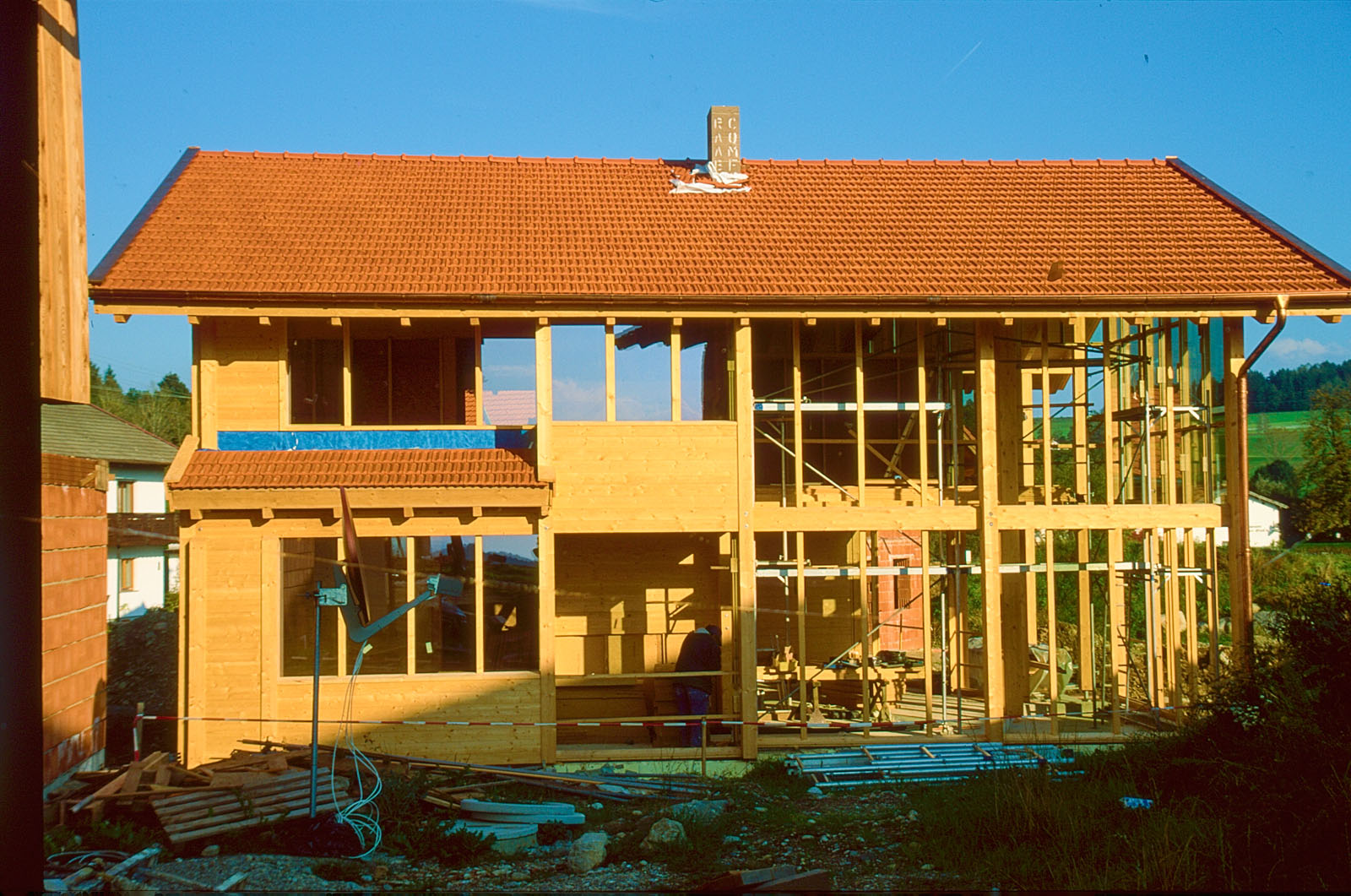 Holzskeletthaus Westseite